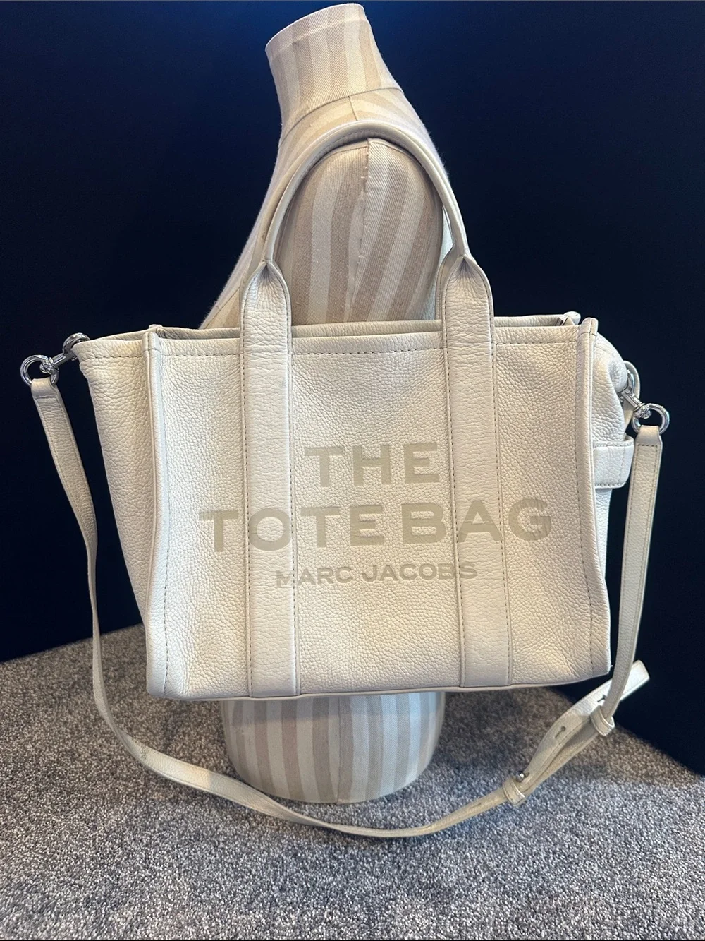 Marc Jacobs Pebbled Leather Tote in Off-White - Picture 1 of 12
